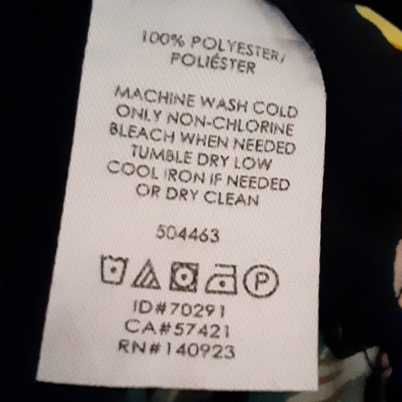 LOFT Floral Navy Tank Blouse - Picture 4 of 4